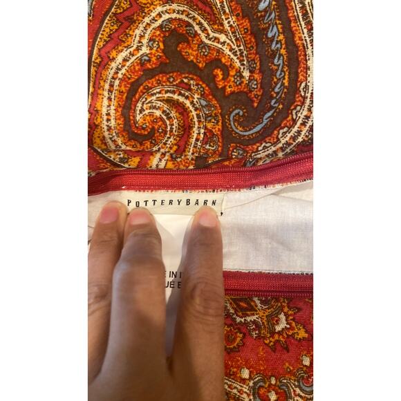 Pottery Barn Carrie pillow shams x2 paisley classic standard regency classic - Picture 8 of 8